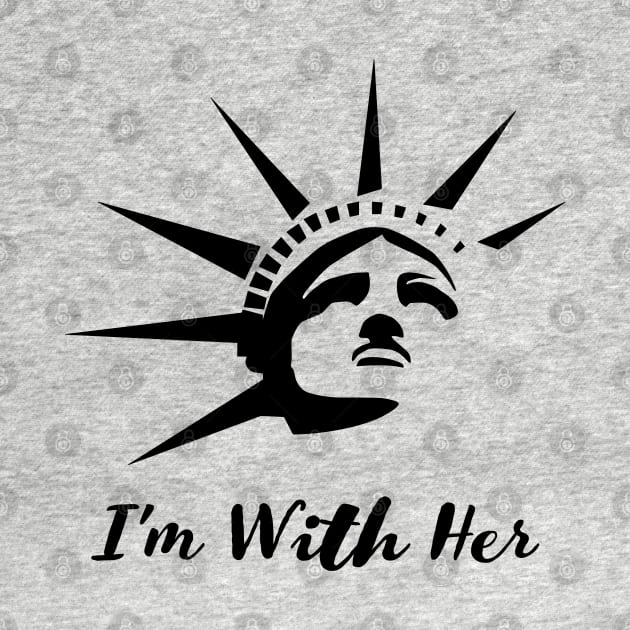 Minimalist Woman's Rights, Feminist, I'm With Her, Nasty WomanSTATUE OF LIBERTY Lady Liberty I by YellowDogTees